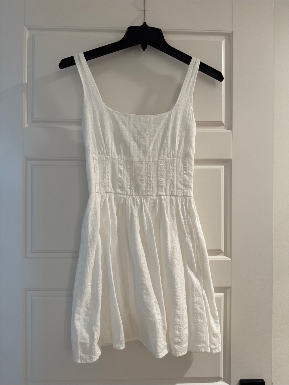 Princess Polly White Sleeveless Square-Neck Mini Dress